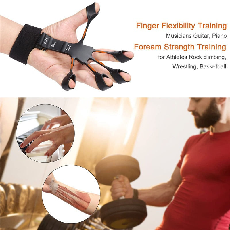 Silicone Gripster Grip Strengthener Finger Stretcher Hand Grip Trainer Gym Fitness Training And Exercise Hand Strengtheneextension Exercise Device